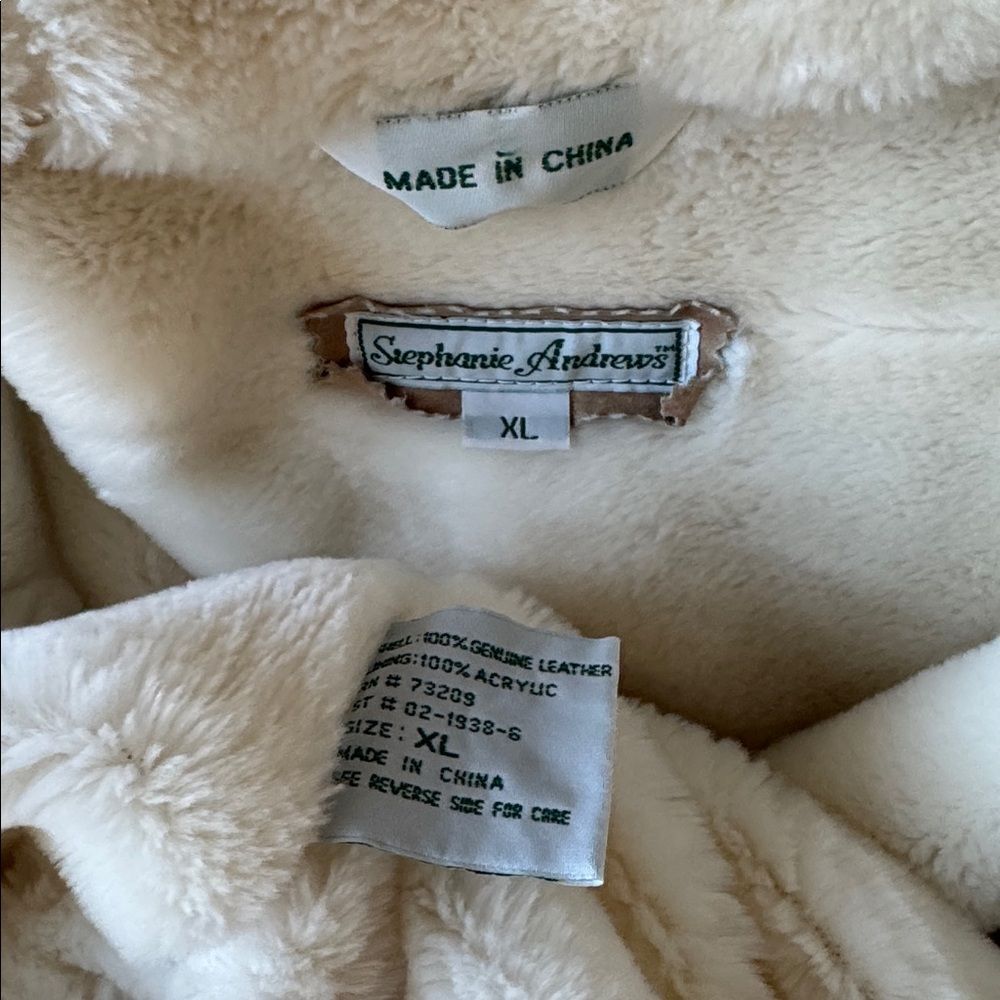 Shearling-Lined Hooded Suede Jacket - Cream Trim - Picture 3 of 16